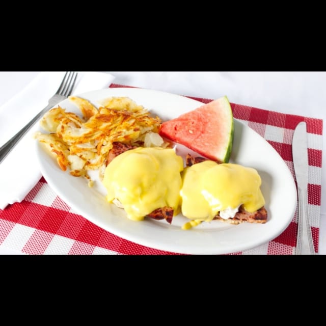 Traditional Eggs Benedict.